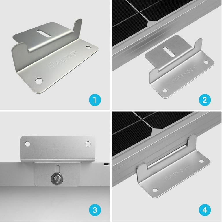 Set of 4 Units Boat Roof Solar Panel Mounting Z Bracket Mount Supporting for RV RICH SOLAR 2 Sets of Mount Brackets Set of 4 Units Boat Roof Solar Panel Mounting Z Bracket Mount Supporting for RV RICH SOLAR 2 Sets of Mount Brackets